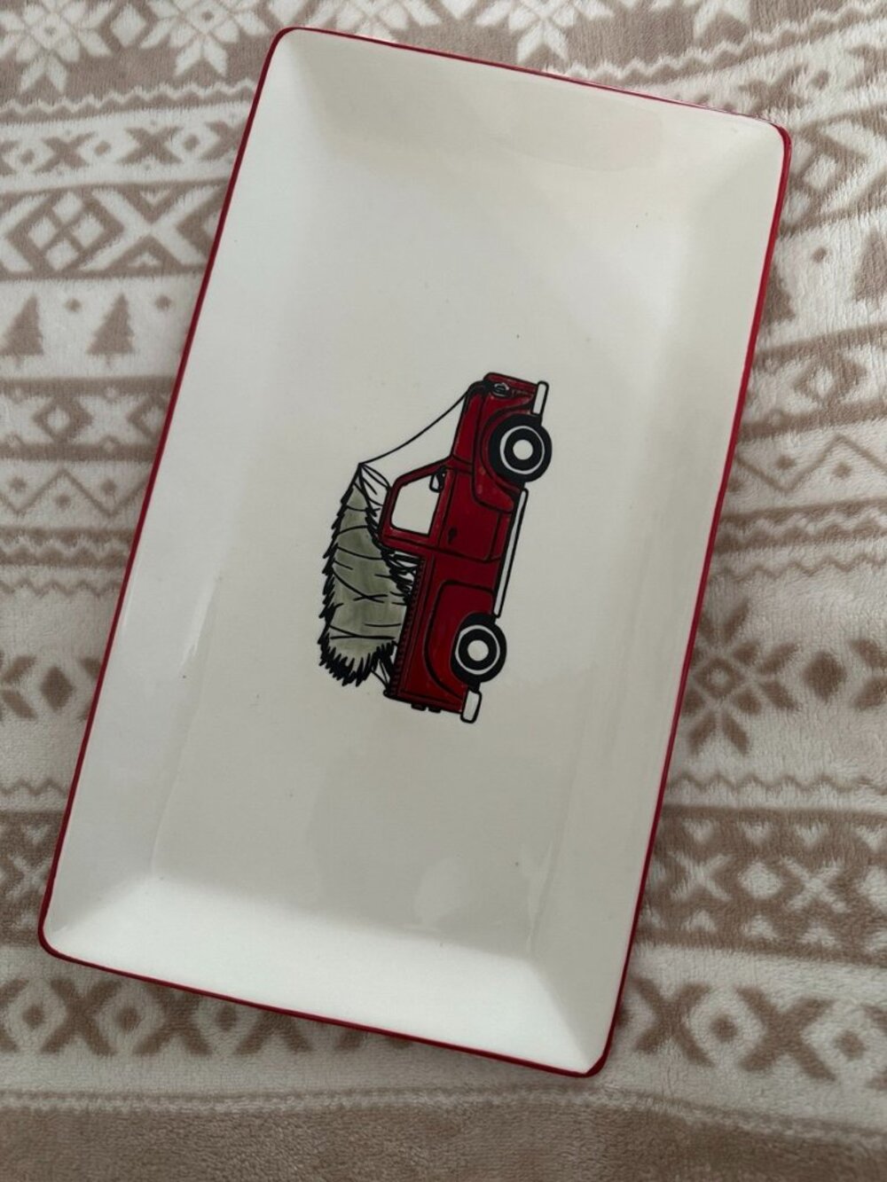 Rectangle Christmas serving plate, new with tag